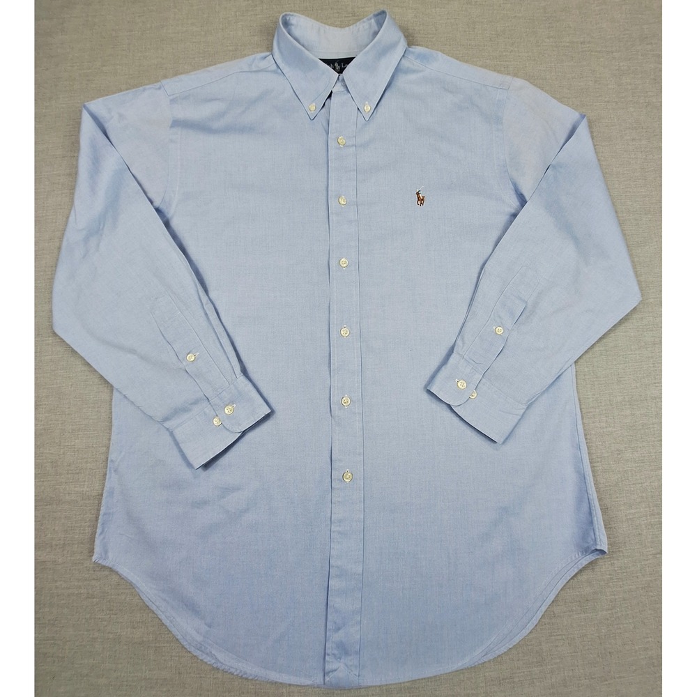 Ralph Lauren Mens Classic Fit Light Blue Cotton Oxford Shirt 16.5 32/33